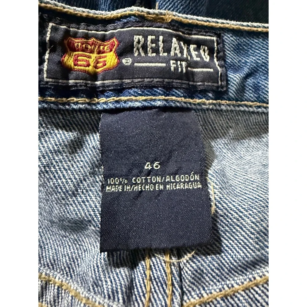 Route 66 Big Mens Relaxed Fit Denim Shorts Blue Medium Wash Size 46 NWT Jorts
